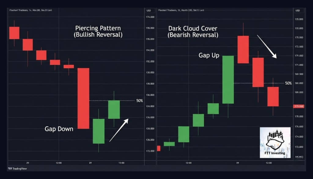 Piercing Pattern (เพียร์ซซิ่ง แพทเทิร์น) และ Dark Cloud Cover (ดาร์กคลาวด์ คัฟเวอร์)